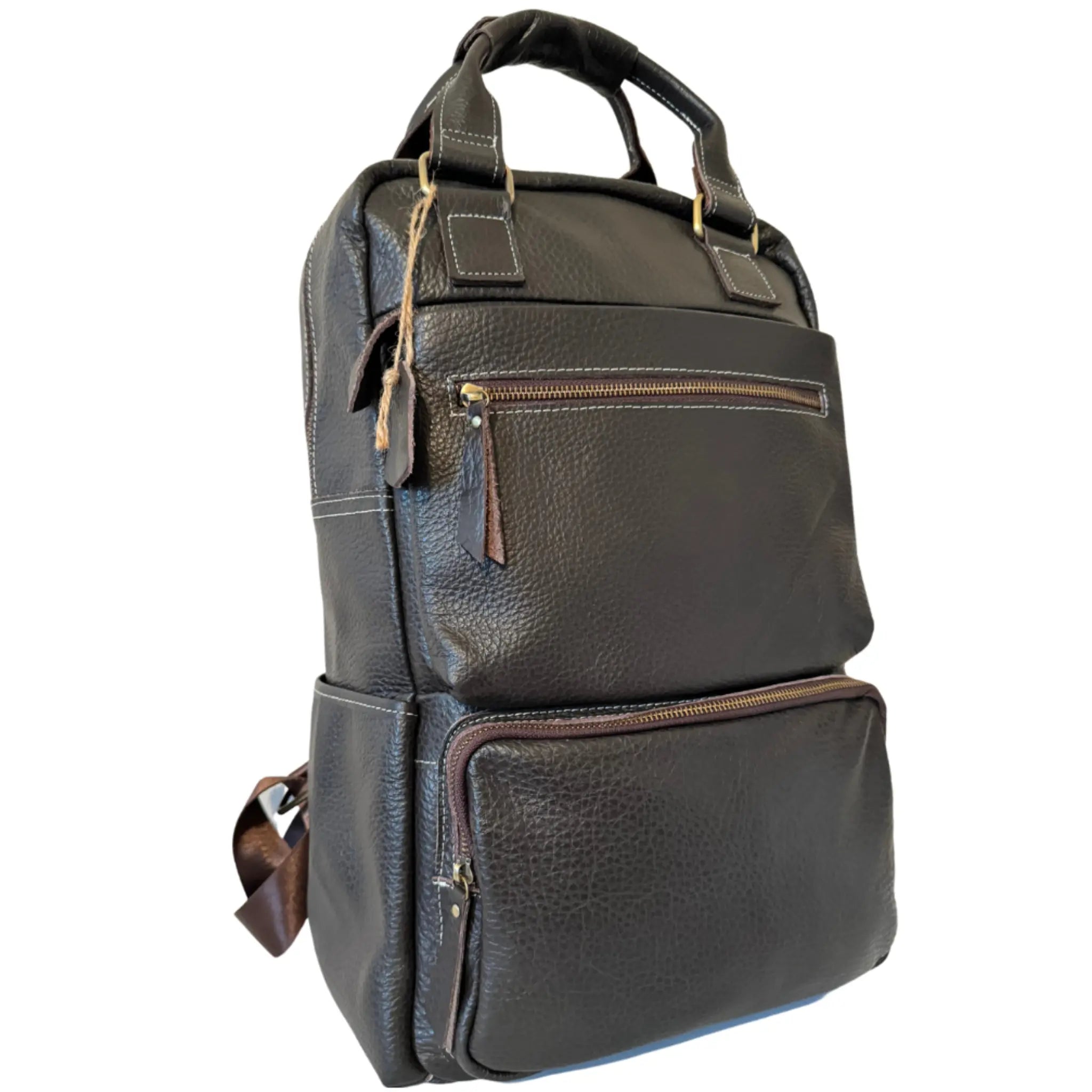 Hokaia Black Backpack Leather