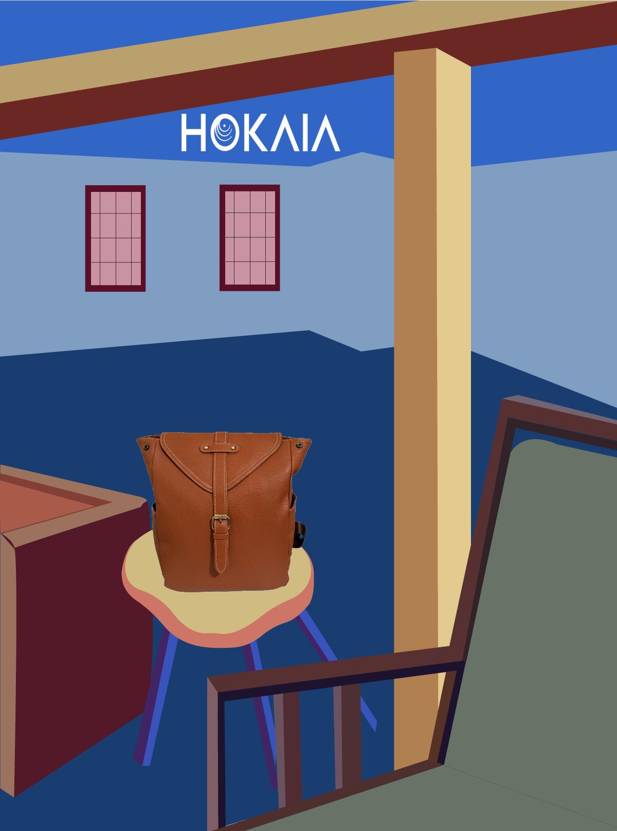 Hokaia Vintage Leather Backpack: Elegance & Durability