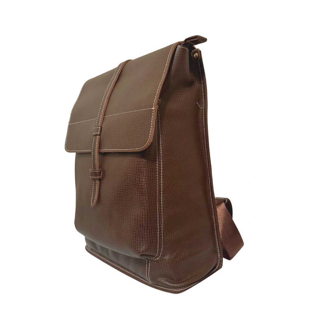 laptop backpack leather side